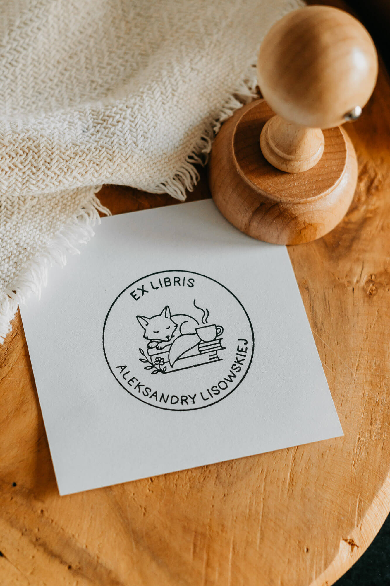 Stempel Ex Libris Lisek Na Książkach
