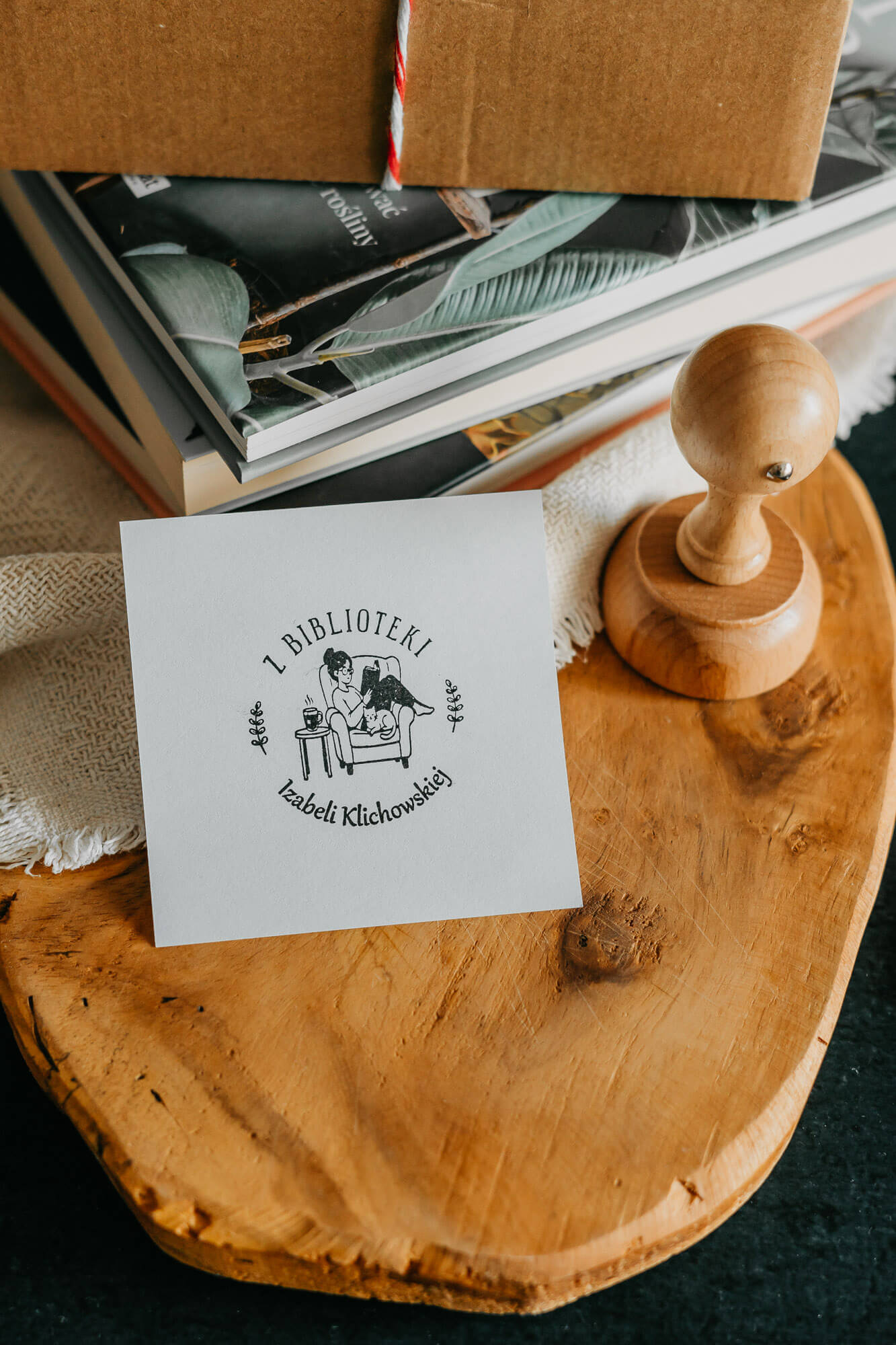 Stempel Ex Libris Fotelowe Love